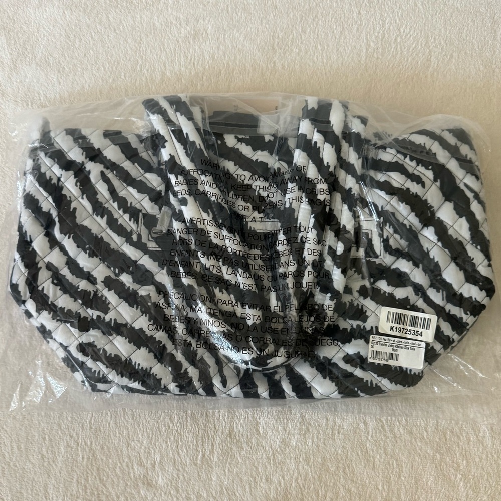 NWT Peloton Oliver Thomas Kitchen Sink Tote (zebra print) - Picture 3 of 5
